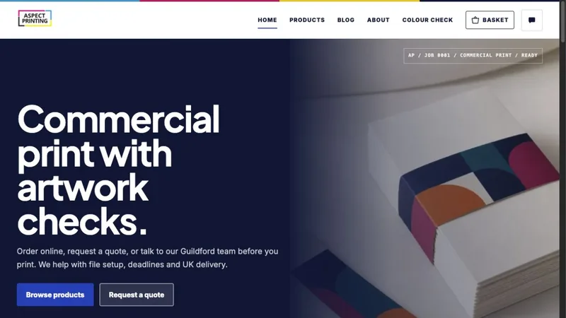 Aspect Printing relaunch preview