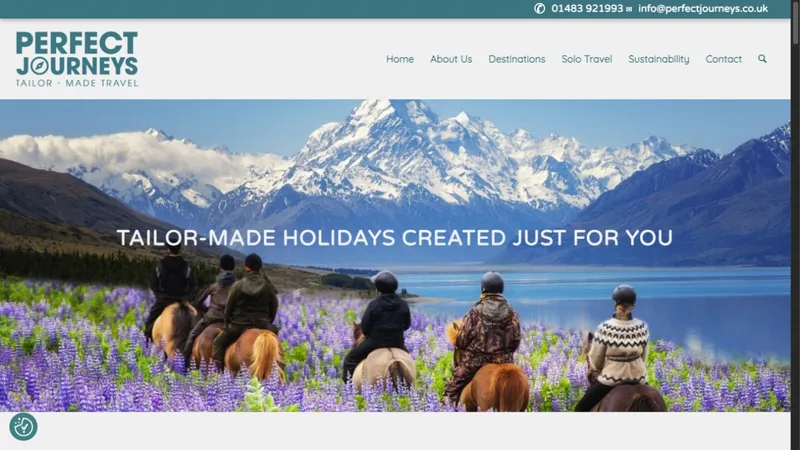 Perfect Journeys website preview